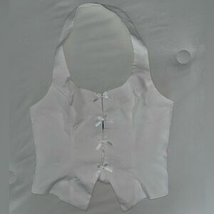 SHEIN White Satin Top